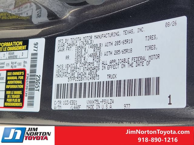 New 2026 Toyota Tundra TRD Pro AWD/4WD image 25