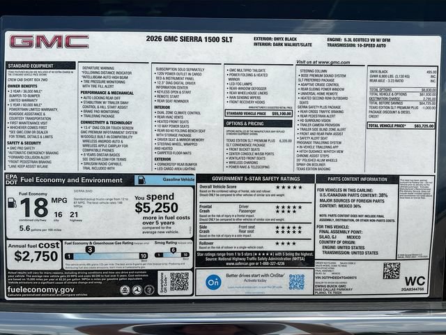 New 2026 GMC Sierra 1500 SLT RWD image 21