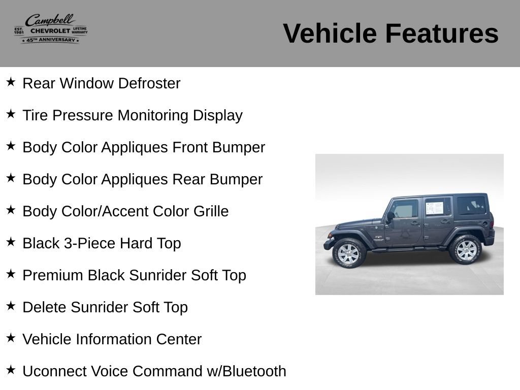 Used 2017 Jeep Wrangler Unlimited Sahara w/ Dual Top Group AWD/4WD image 16
