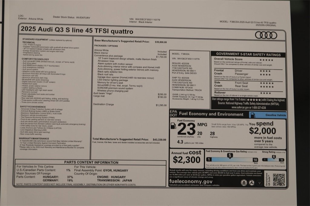 New 2025 Audi Q3 2.0T Premium image 32