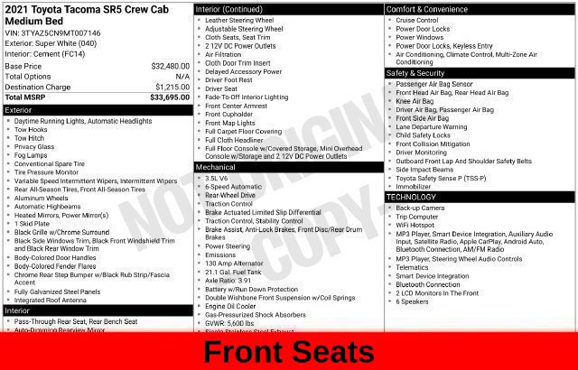Used 2021 Toyota Tacoma SR5 RWD image 60