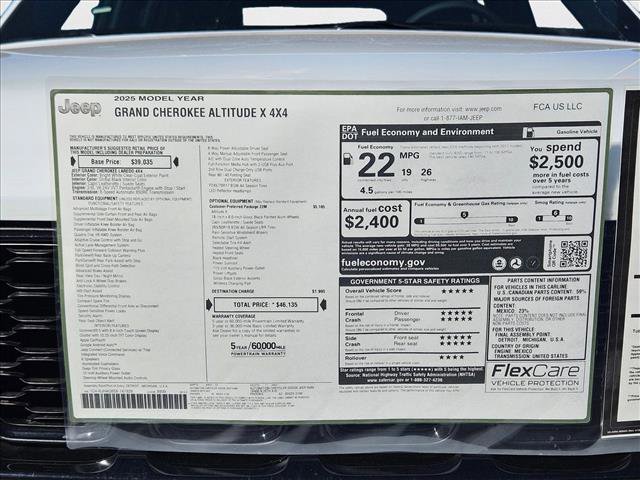 New 2025 Jeep Grand Cherokee Altitude image 17