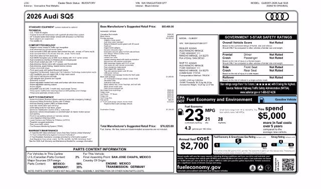 New 2026 Audi SQ5 Prestige AWD/4WD image 41