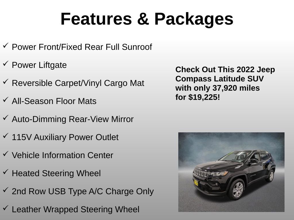 Used 2022 Jeep Compass Latitude w/ Sun and Sound Group image 8