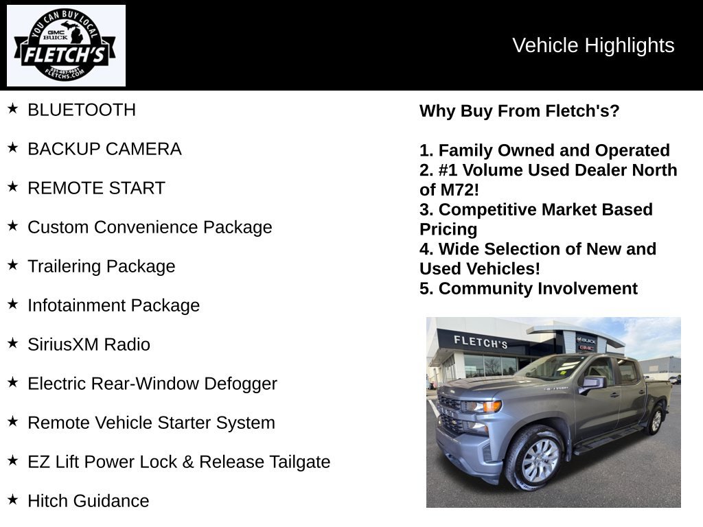 Used 2019 Chevrolet Silverado 1500 Custom w/ Custom Value Package AWD/4WD image 2