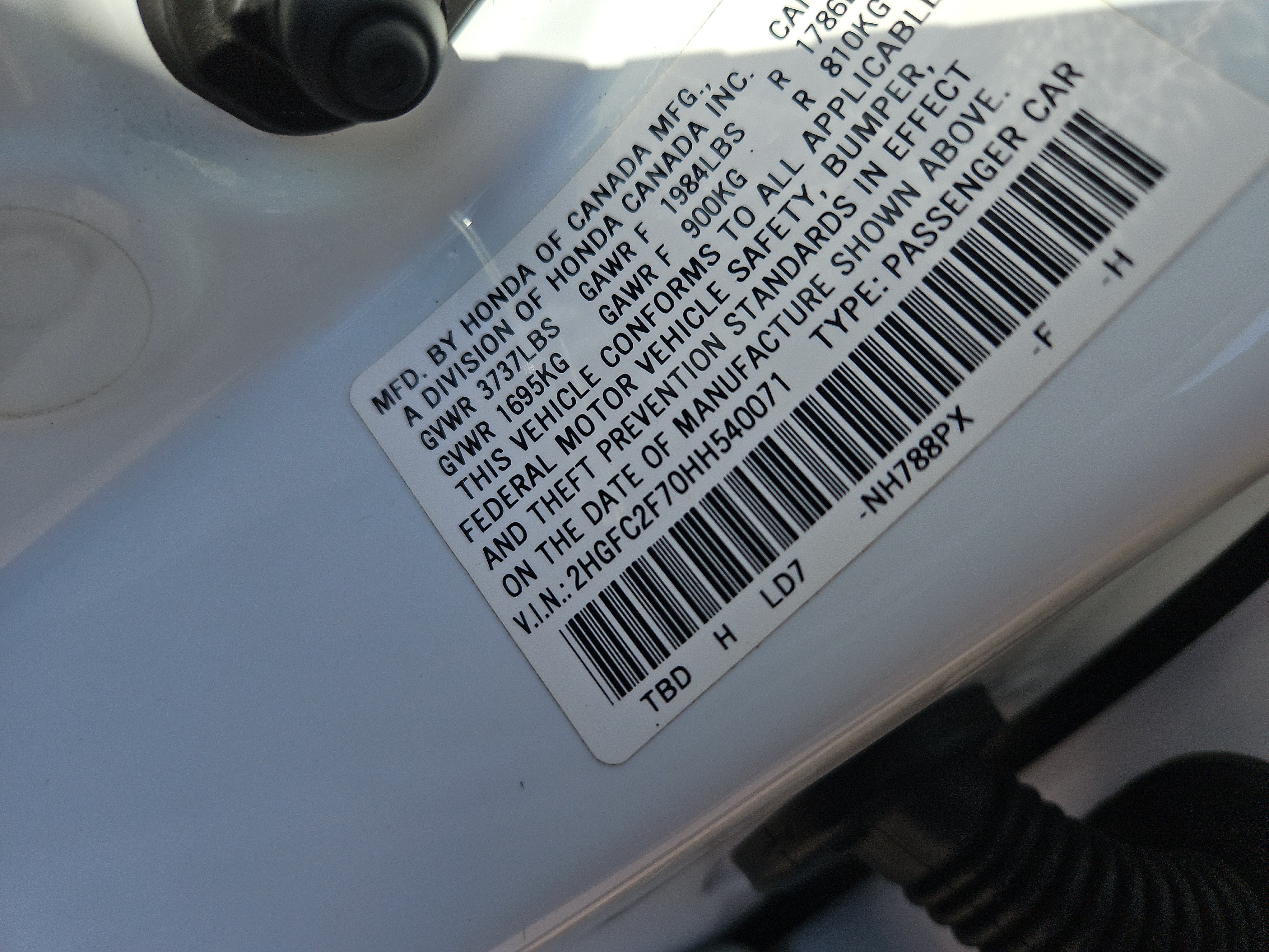 Certified 2017 Honda Civic EX image 7