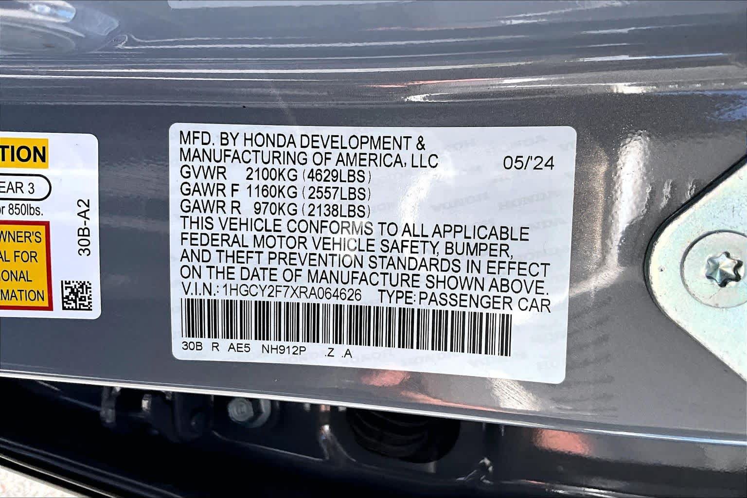 Certified 2024 Honda Accord Sport image 34