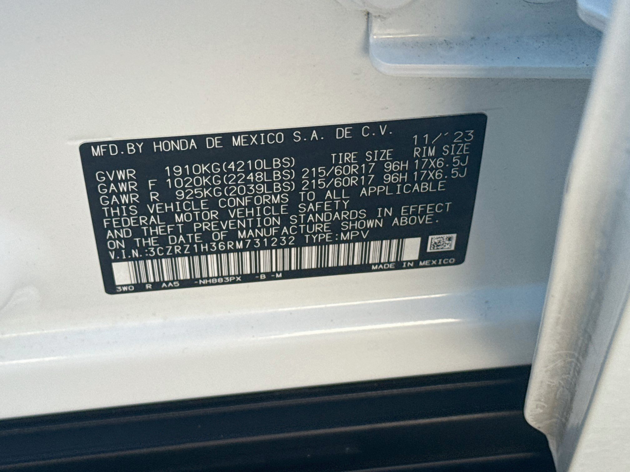 Used 2024 Honda HR-V LX image 36