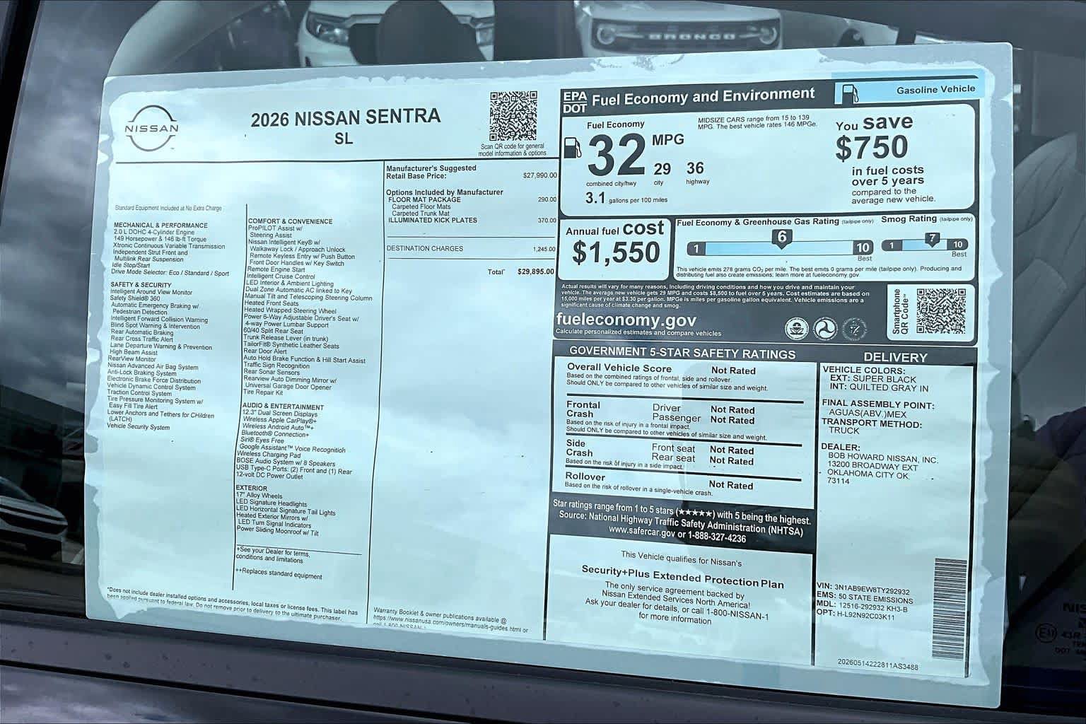 New 2026 Nissan Sentra SL FWD image 19