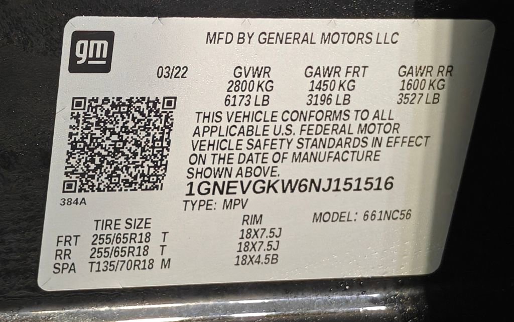 Used 2022 Chevrolet Traverse LT image 62