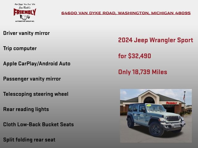 Used 2024 Jeep Wrangler Unlimited Sport AWD/4WD image 30