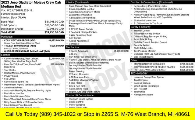 Used 2023 Jeep Gladiator Mojave w/ Cold Weather Group image 7