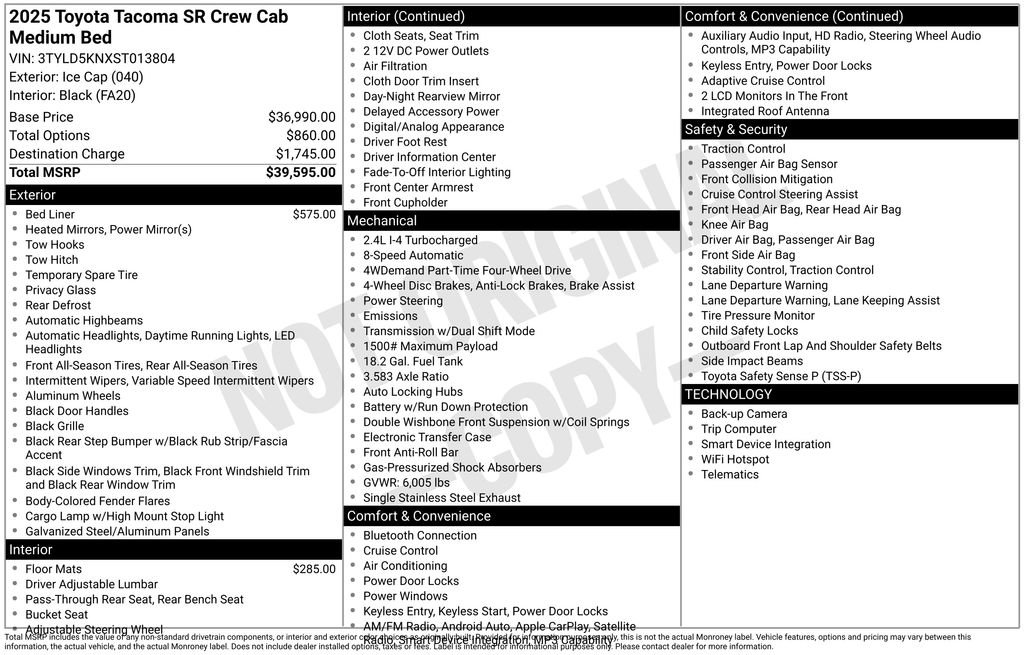 Used 2025 Toyota Tacoma SR AWD/4WD image 40