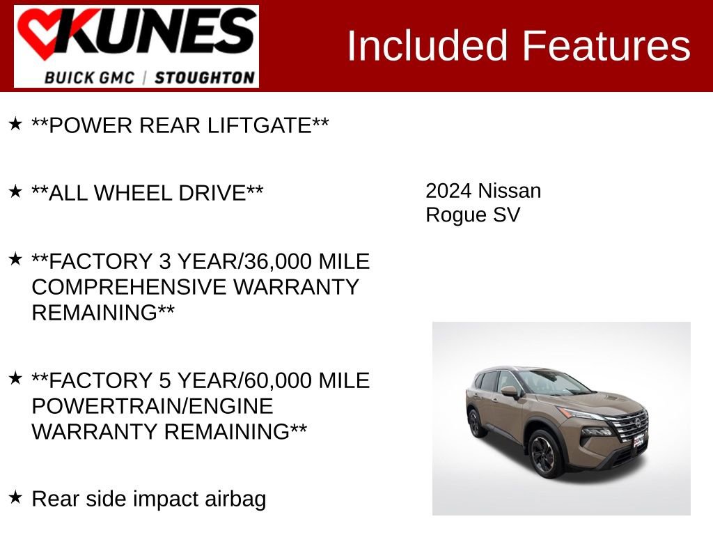 Used 2024 Nissan Rogue SV w/ SV Premium Package image 3