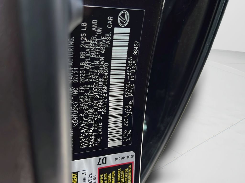 Used 2021 Lexus ES 350 w/ Accessory Package FWD image 28