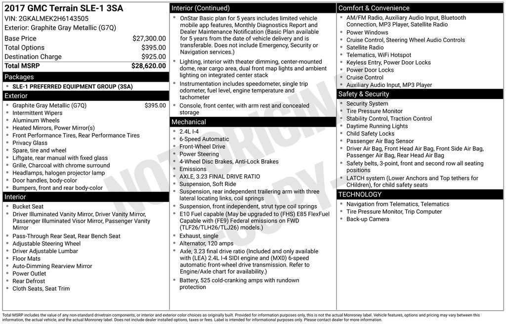 Certified 2017 GMC Terrain SLE FWD image 5