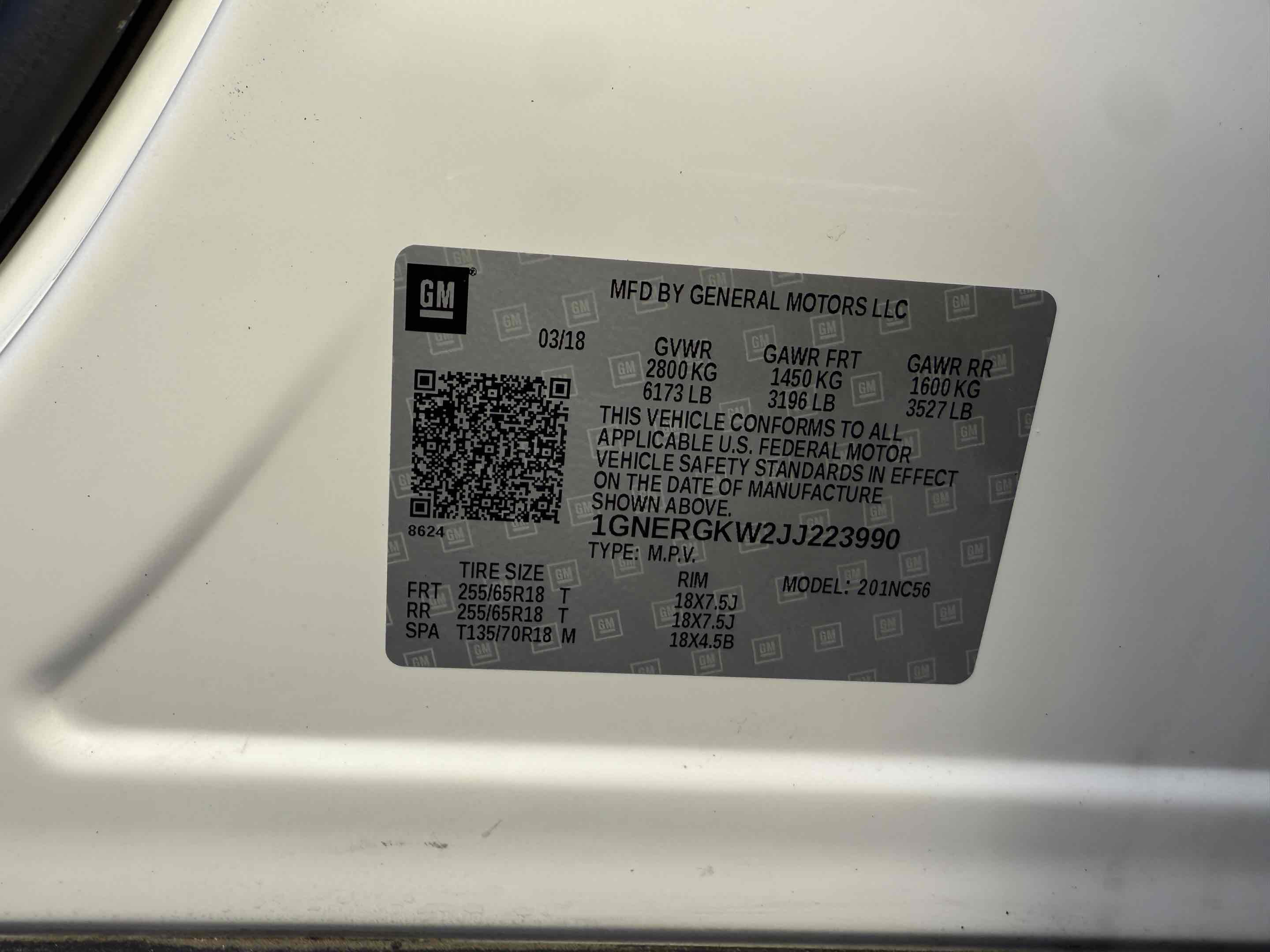 Used 2018 Chevrolet Traverse LT w/ LPO, Black Accent Package image 77