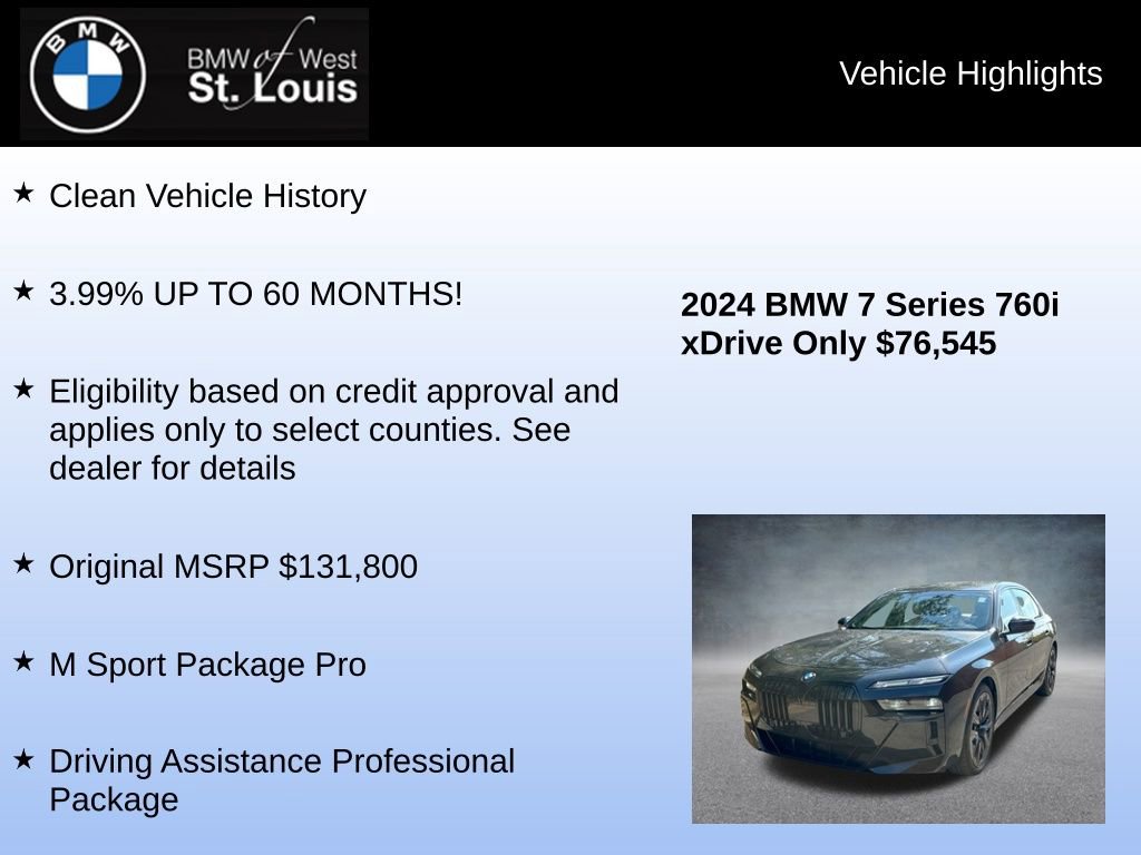 Used 2024 BMW 760i xDrive w/ Executive Package image 8