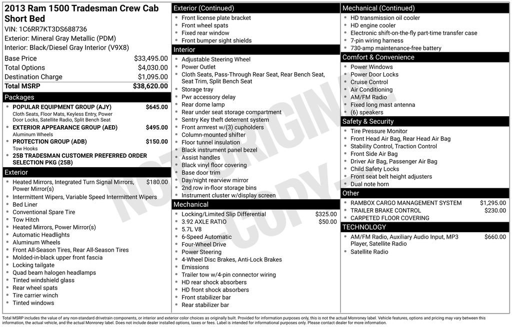 Used 2013 RAM 1500 Tradesman w/ Popular Equipment Group AWD/4WD image 10