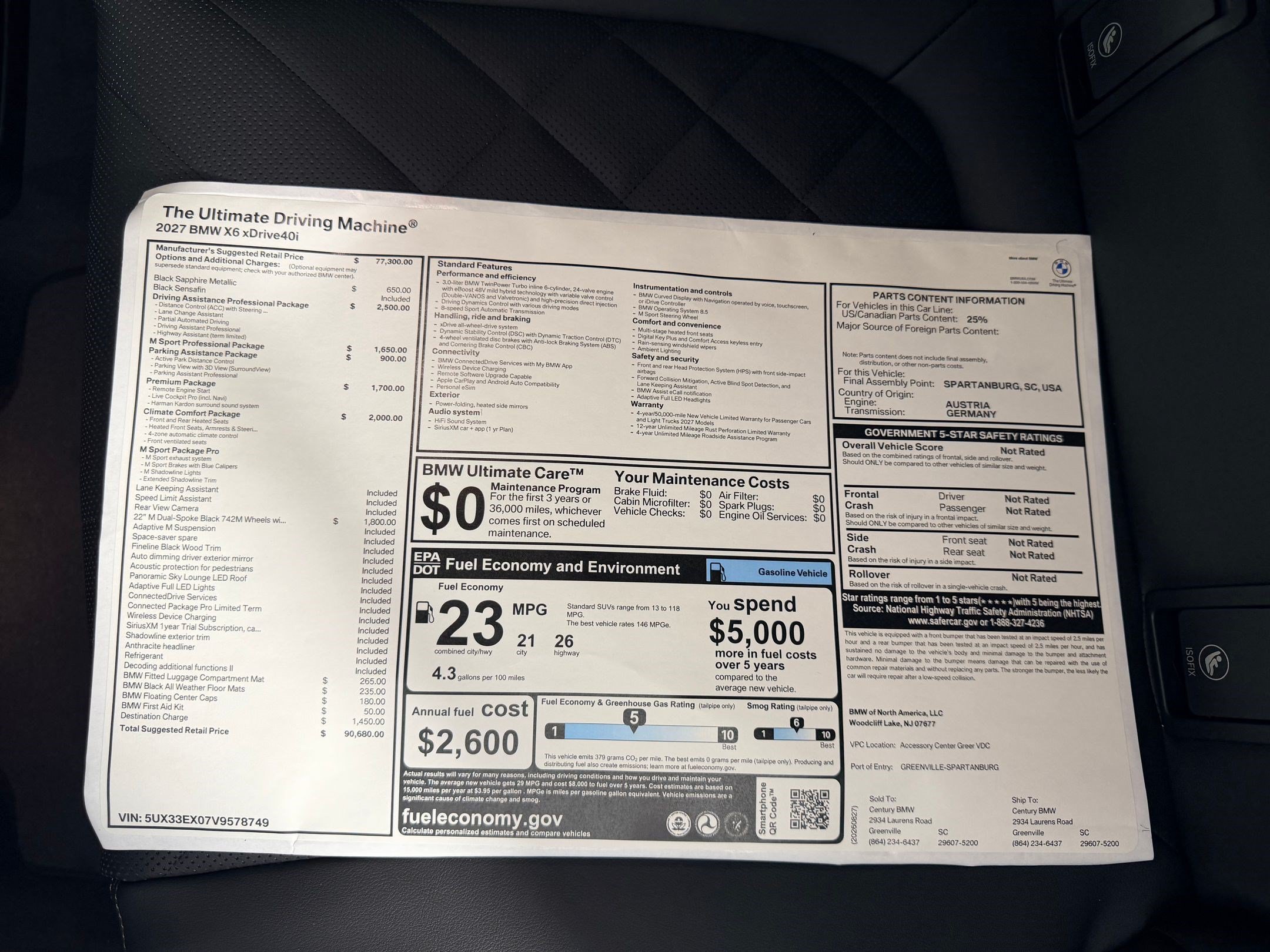 New 2027 BMW X6 xDrive40i AWD/4WD image 16