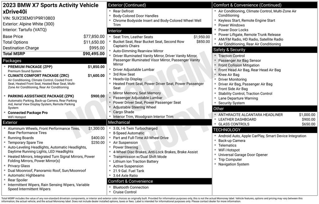 Used 2023 BMW X7 xDrive40i w/ Premium Package image 7