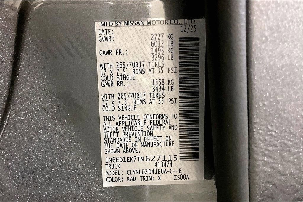 New 2026 Nissan Frontier PRO-4X w/ Pro-4x Convenience Package image 26