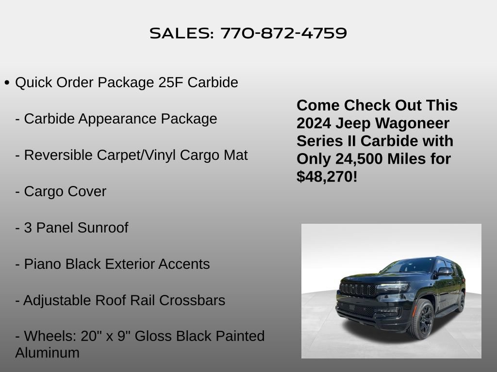 Used 2024 Jeep Wagoneer Series II w/ Convenience Group I RWD image 5
