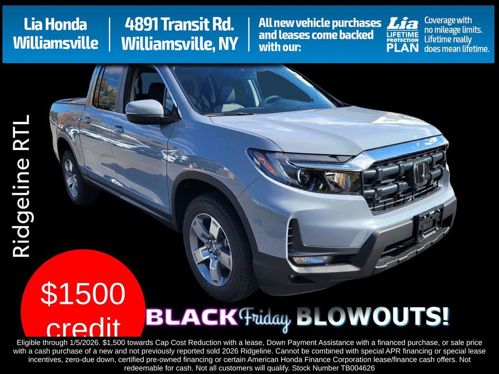 New 2026 Honda Ridgeline RTL