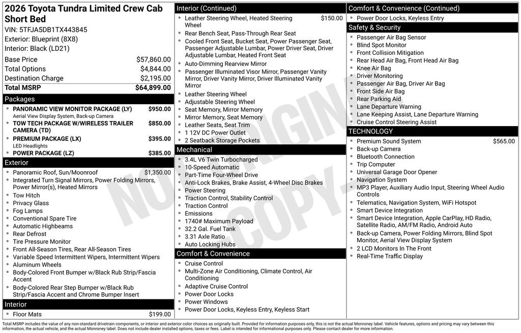 New 2026 Toyota Tundra Limited AWD/4WD image 4