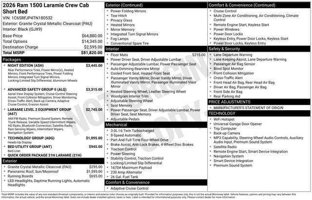 New 2026 RAM 1500 Laramie w/ Night Edition image 38