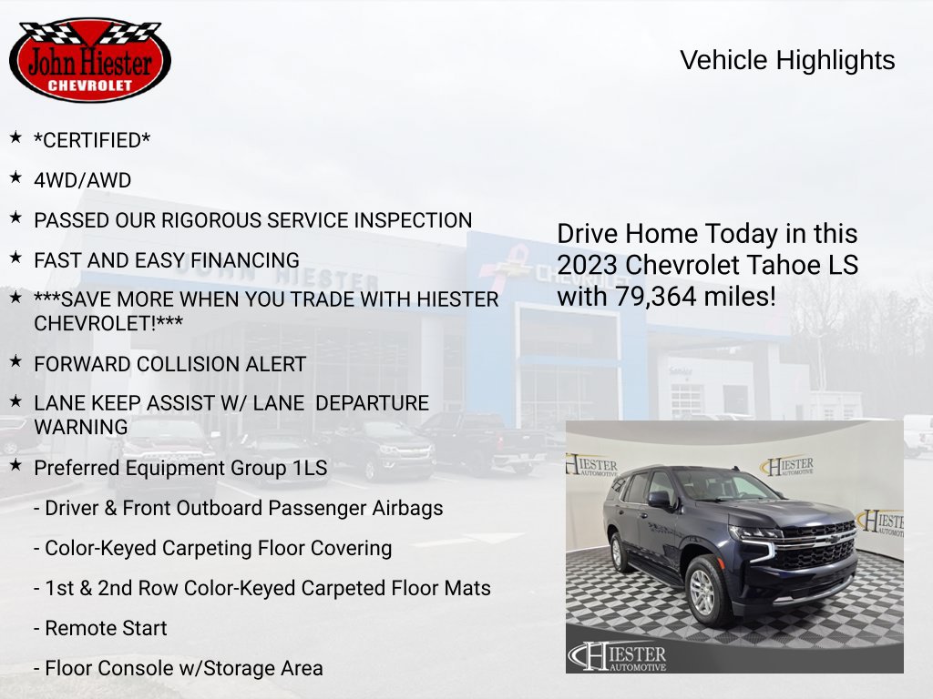 Certified 2023 Chevrolet Tahoe LS AWD/4WD image 6