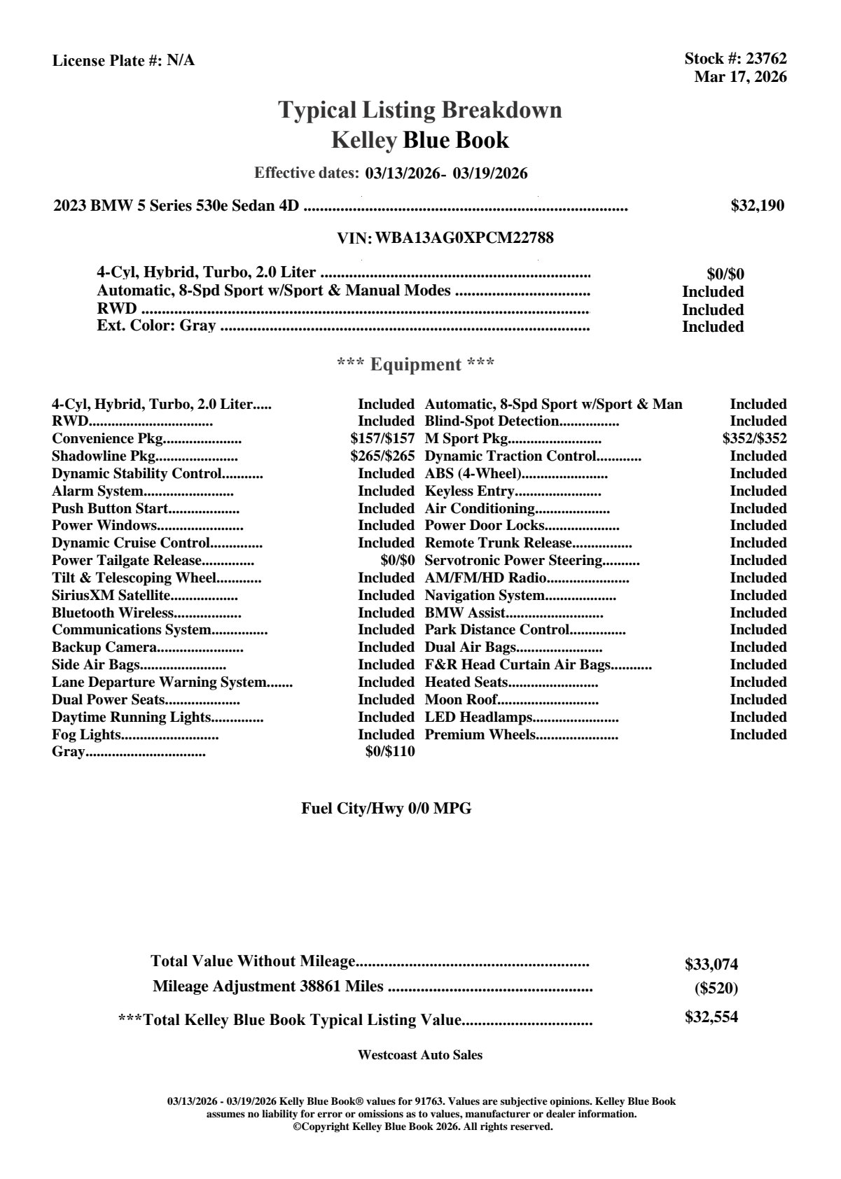 Used 2023 BMW 530e 530e w/ M Sport Package image 12