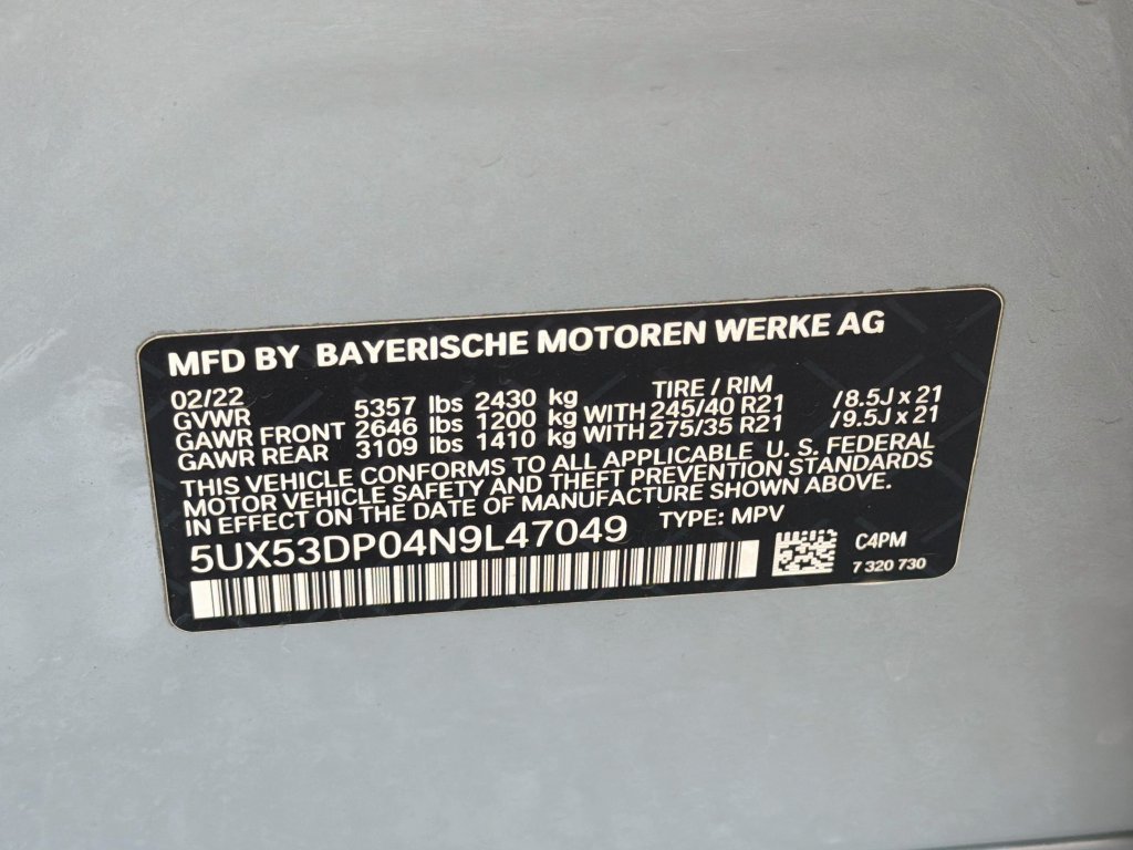 Used 2022 BMW X3 xDrive30i w/ M Sport Package 2 AWD/4WD image 44