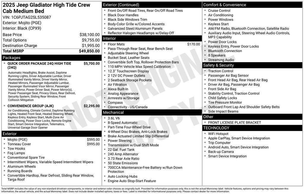 Used 2025 Jeep Gladiator Sport image 32