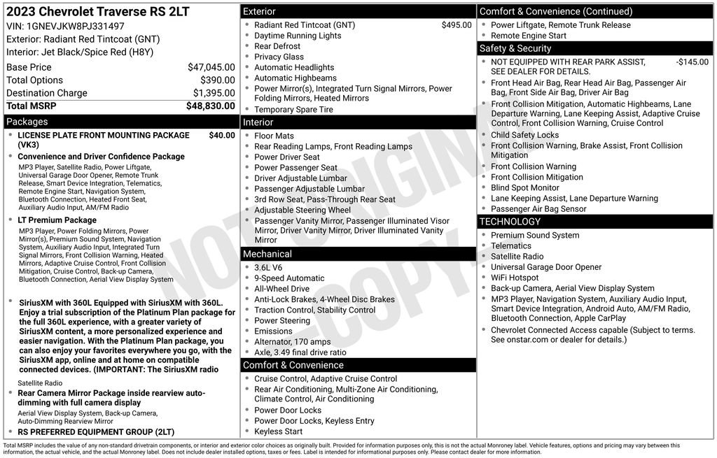 Used 2023 Chevrolet Traverse RS AWD/4WD image 31
