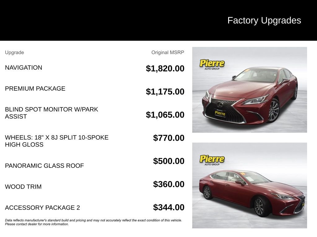 Used 2019 Lexus ES 350 350 w/ Premium Package image 13