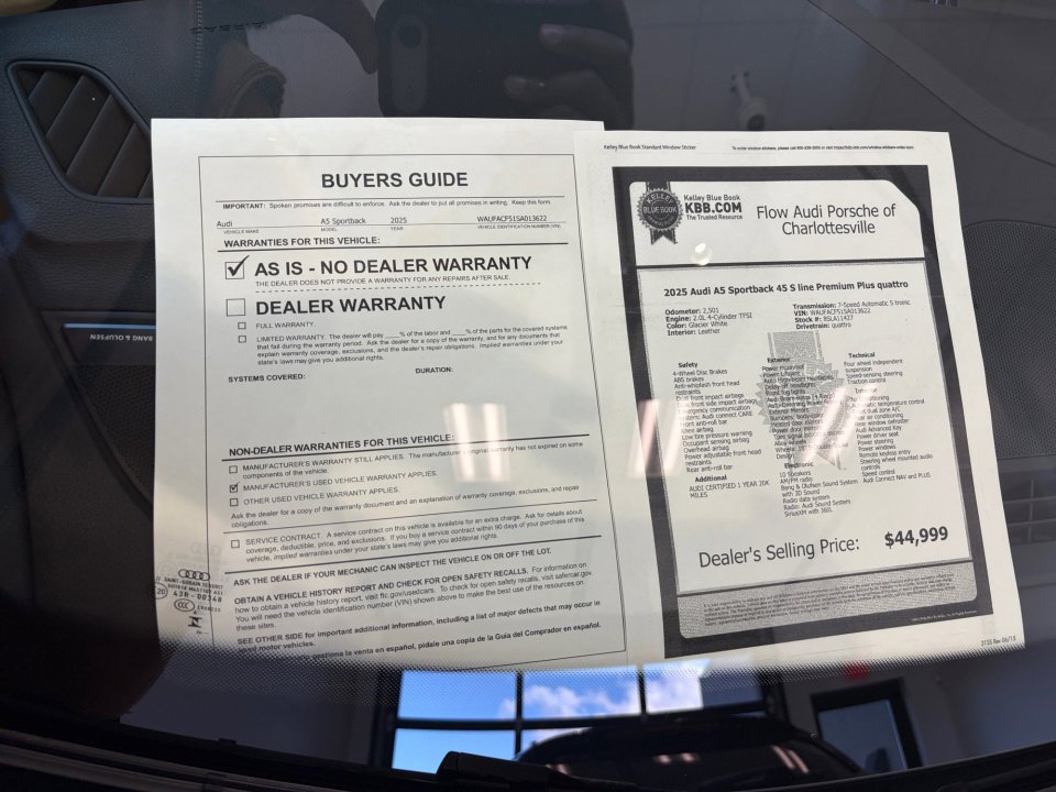 Used 2025 Audi A5 2.0T Premium Plus w/ Premium Plus image 33