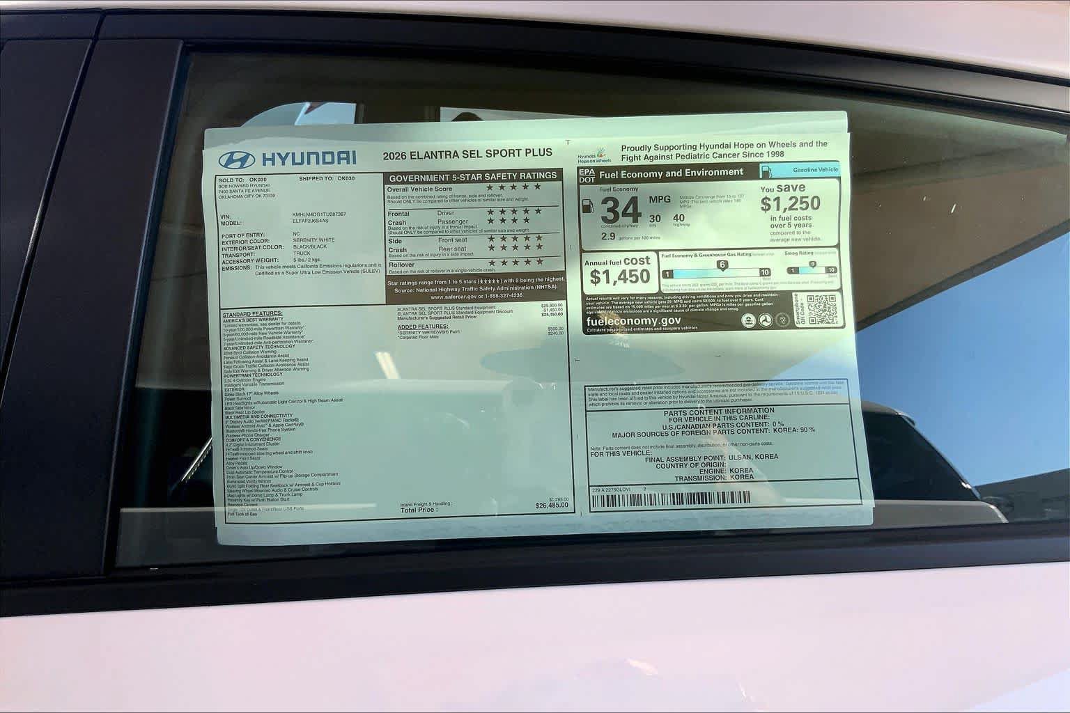 New 2026 Hyundai Elantra SEL Sport FWD image 18