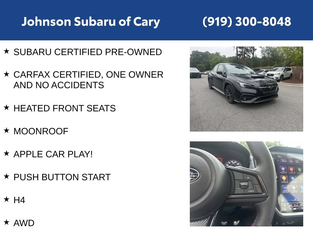 Certified 2022 Subaru WRX Premium AWD/4WD image 6