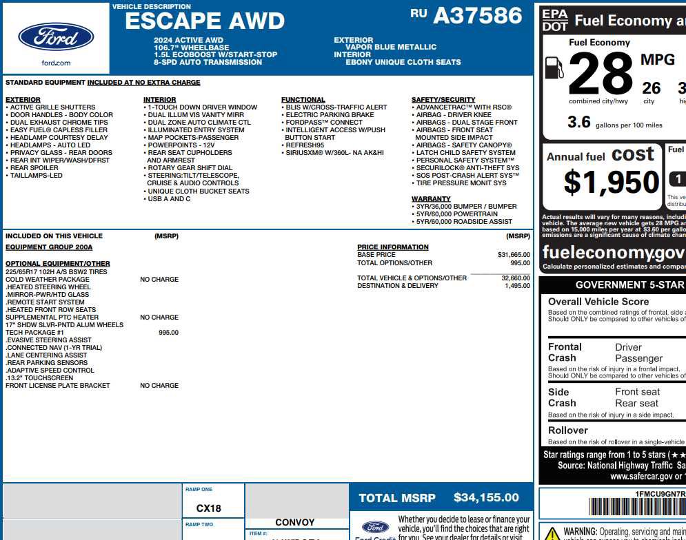 Used 2024 Ford Escape Active w/ Tech Pack #1 AWD/4WD image 2