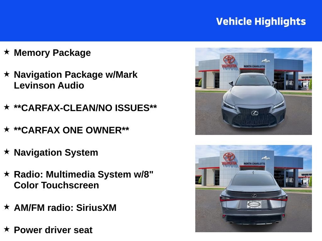 Used 2022 Lexus IS 350 F Sport w/ Navigation Package image 4
