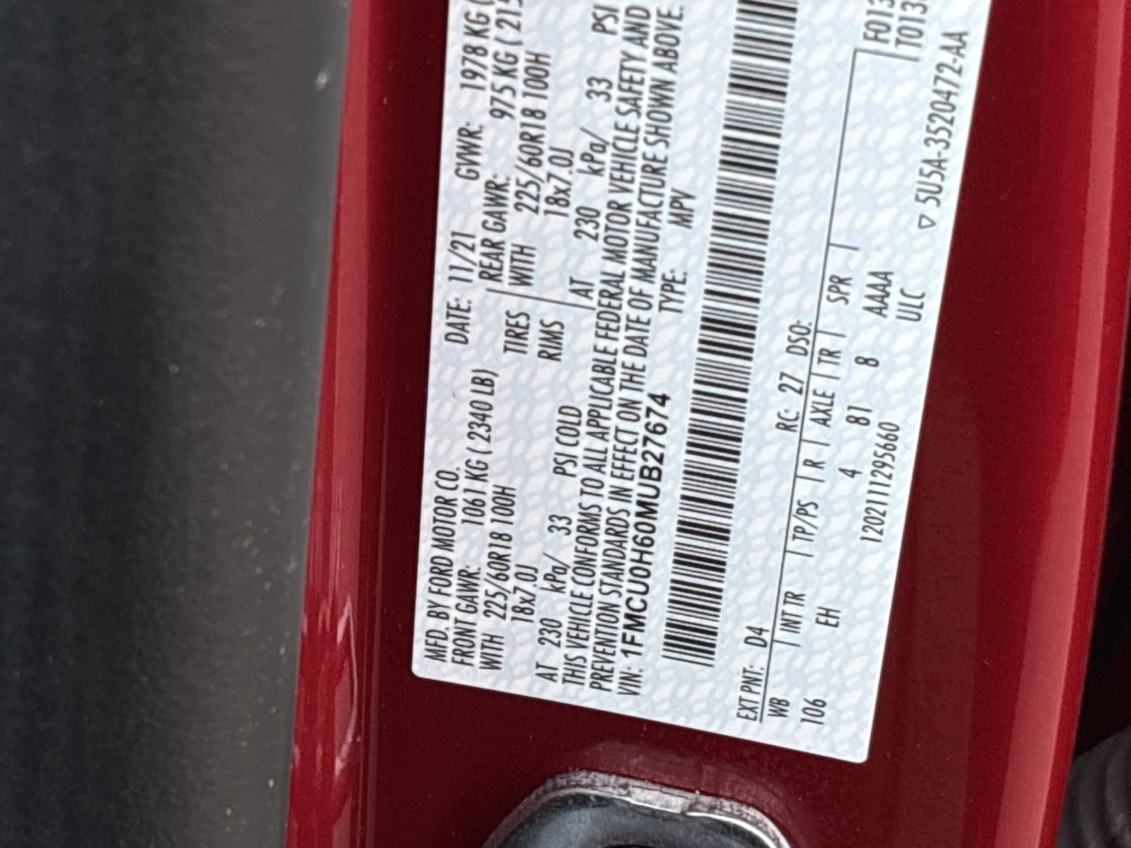 Used 2021 Ford Escape SEL FWD image 28
