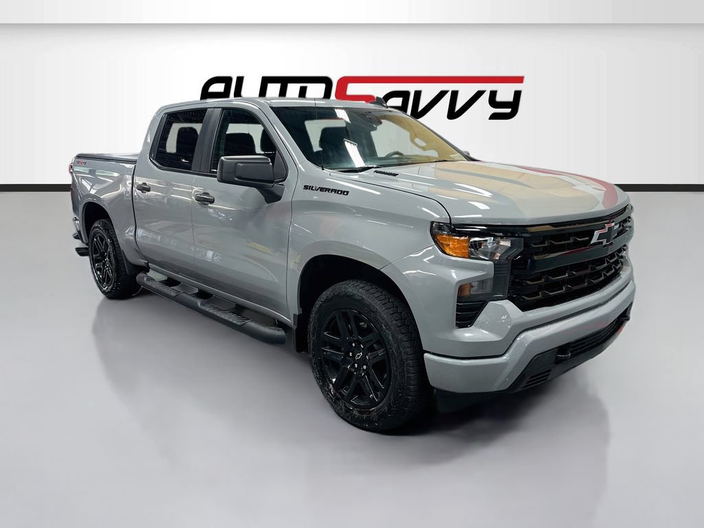 Used 2025 Chevrolet Silverado 1500 Custom w/ Turbomax Blackout Package AWD/4WD image 1