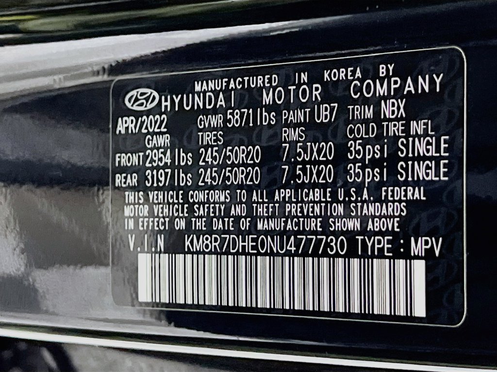 Certified 2022 Hyundai Palisade Calligraphy w/ Cargo Package AWD/4WD image 29