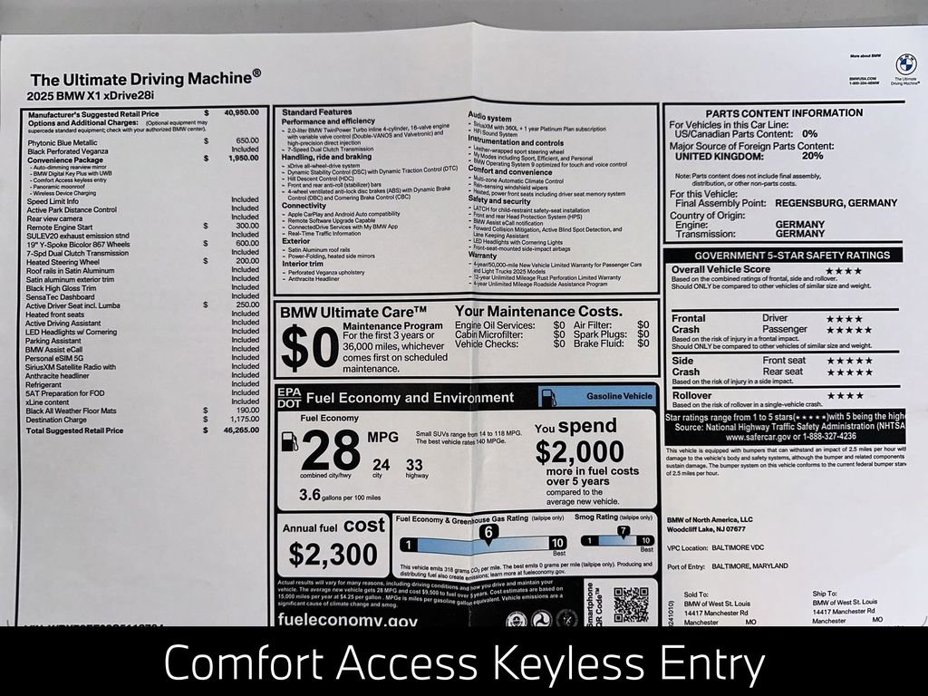 Certified 2025 BMW X1 xDrive28i w/ Convenience Package AWD/4WD image 12