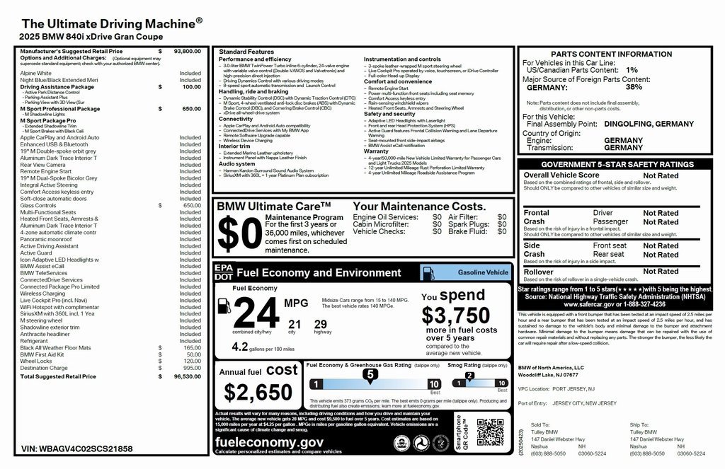 Used 2025 BMW 840i xDrive w/ M Sport Professional Package image 24