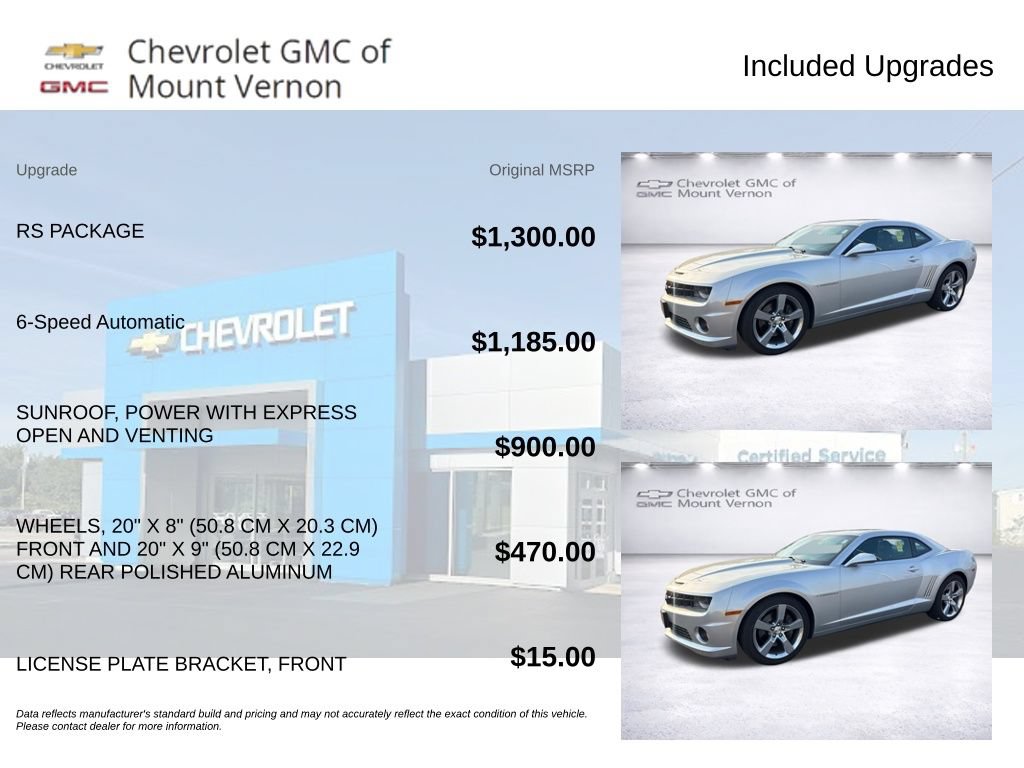 Used 2011 Chevrolet Camaro SS w/ RS Package RWD image 6
