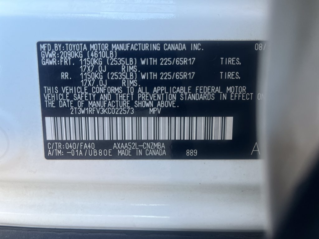 Used 2019 Toyota RAV4 XLE w/ Convenience Package FWD image 30