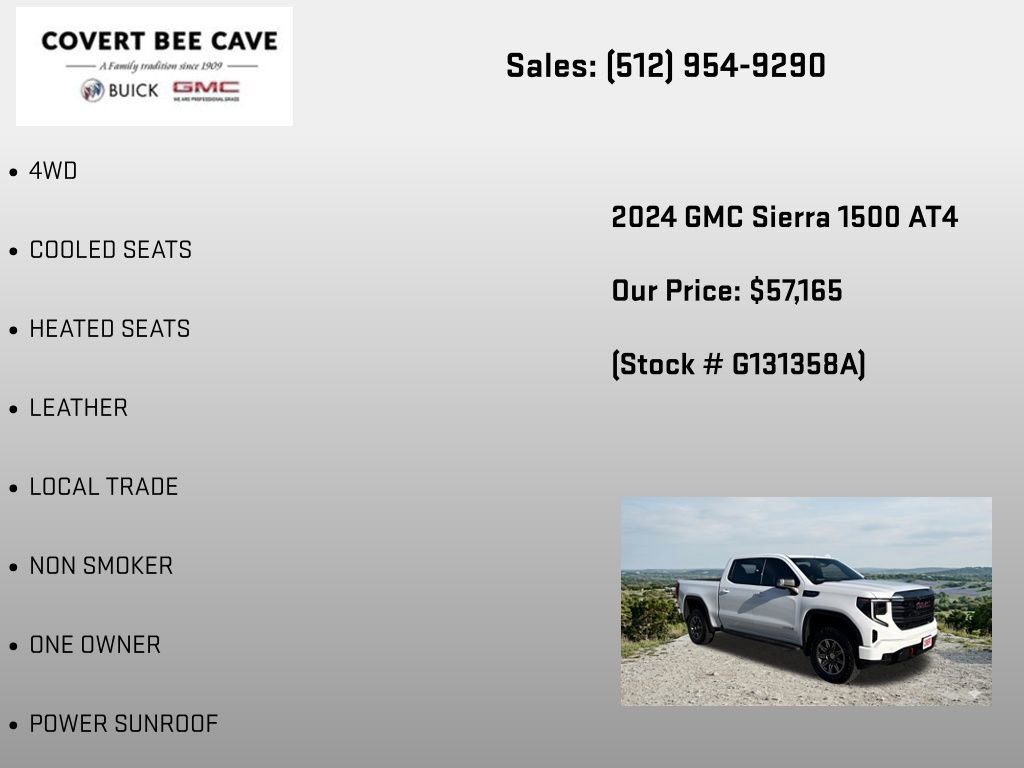 Certified 2024 GMC Sierra 1500 AT4 w/ Technology Package image 6
