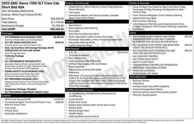 Used 2022 GMC Sierra 1500 SLT w/ SLT Premium Plus Package AWD/4WD image 29